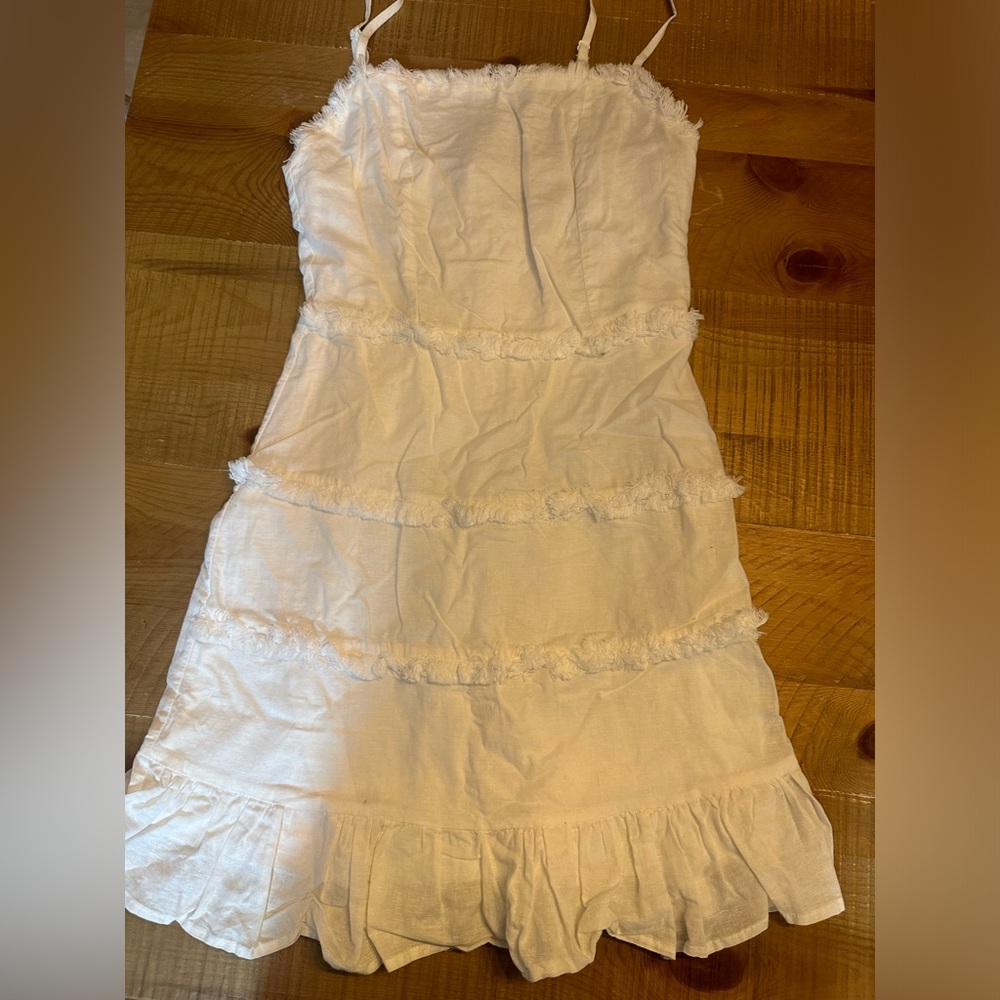 Blue Blush white spaghetti strap dress